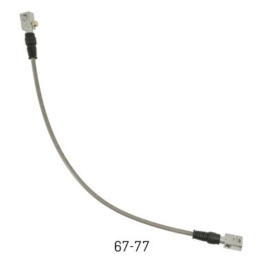 Extended Front Center Brake Hose for Lift | Braided Stainless | 66-77 Bronco